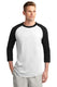 Sport-Tek T200J1 - Unisex Colorblock Raglan Jersey - White / Black