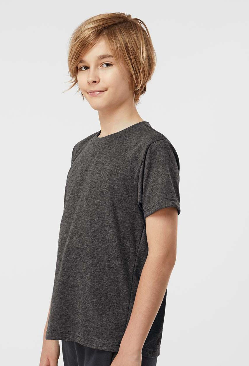 Youth Poly-Rich Tee - Heather Graphite