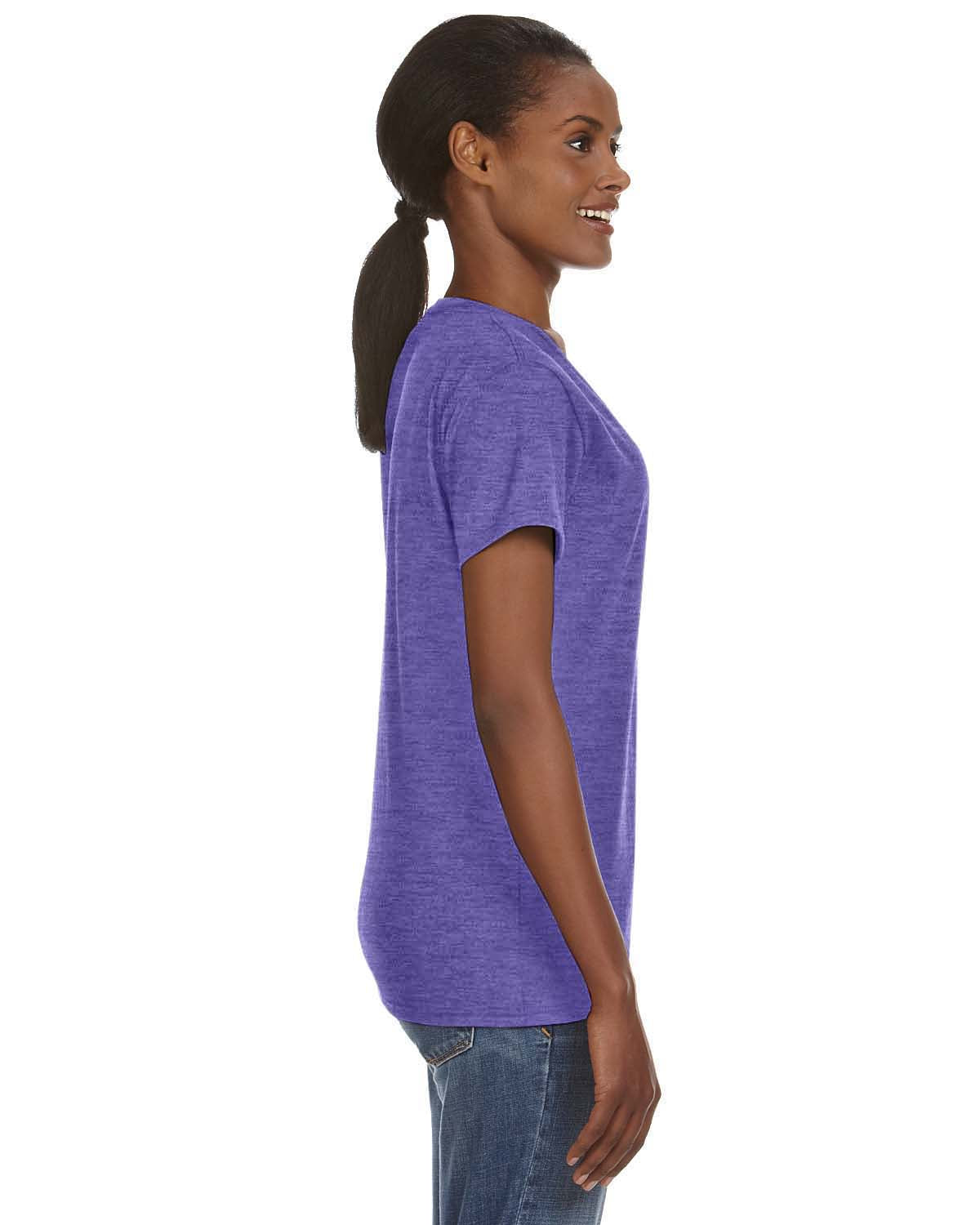 Women's Lightweight V-Neck T-Shirt - Heather Purple
