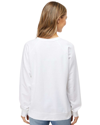 Unisex Lightweight Loopback Terry Crew - White