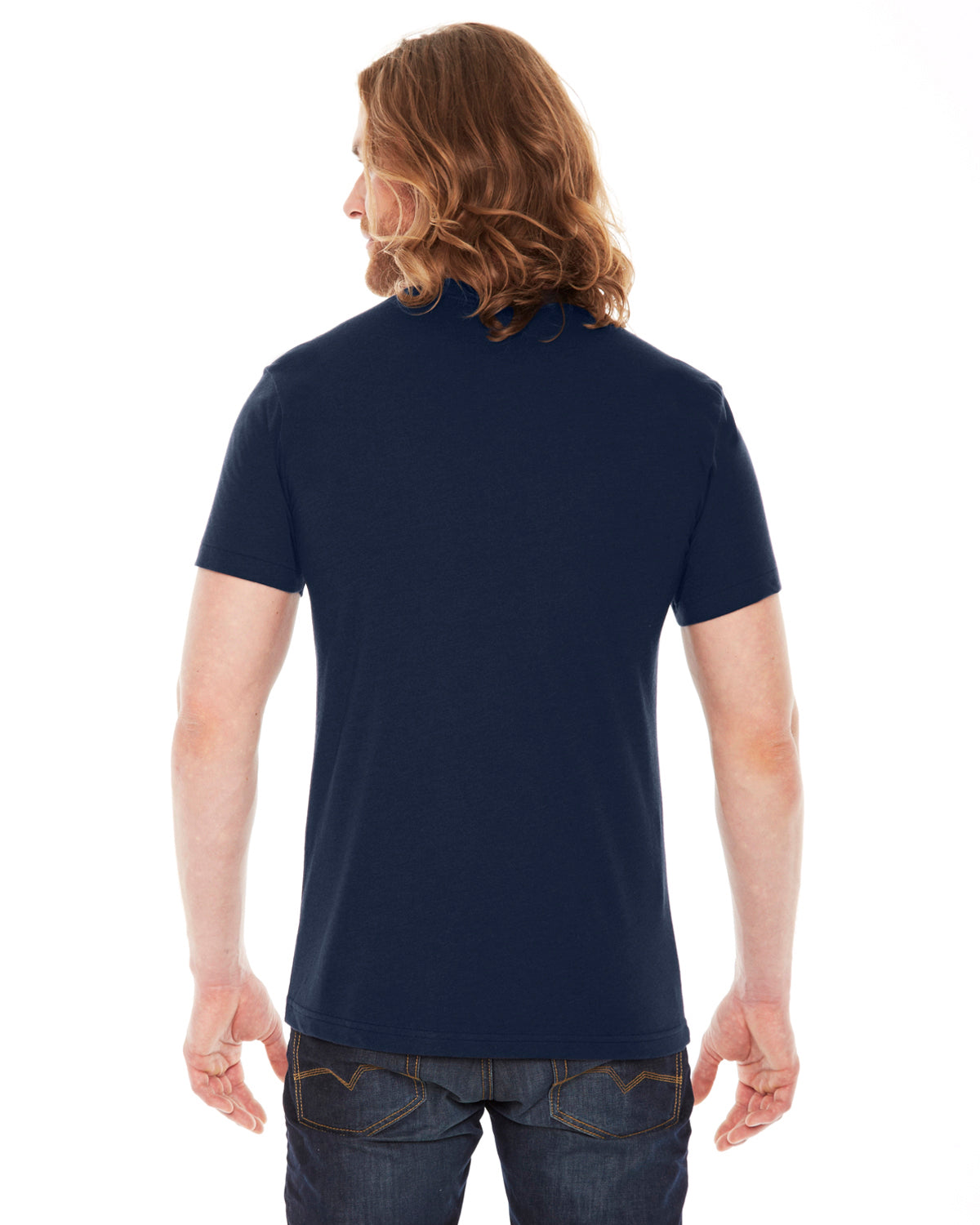 Unisex Poly-Cotton USA Made Crewneck T-Shirt - Navy