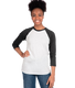Next Level 6051 - Unisex Triblend 3/4-Sleeve Raglan - Vintage Black / Heather White