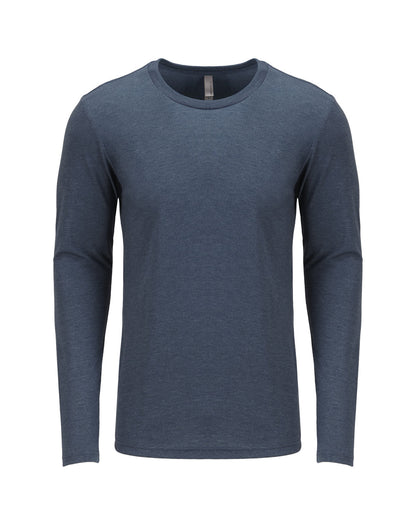 Men's Triblend Long-Sleeve Crew - Indigo