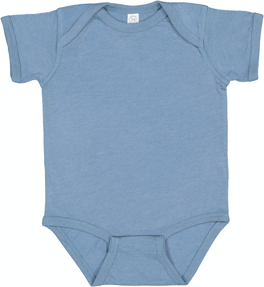 Infant Fine Jersey Bodysuit - Vintage Indigo