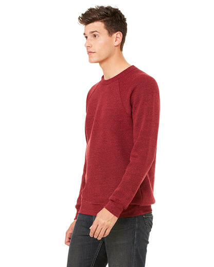 Unisex Sponge Fleece Raglan Sweatshirt - Cardinal Triblend