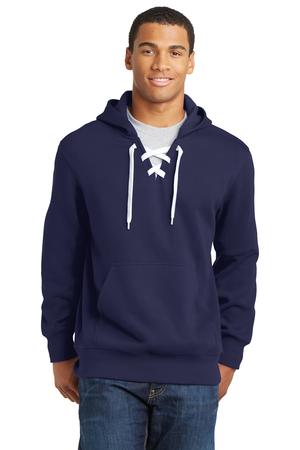 Lace Up Pullover Hoodie - True Navy