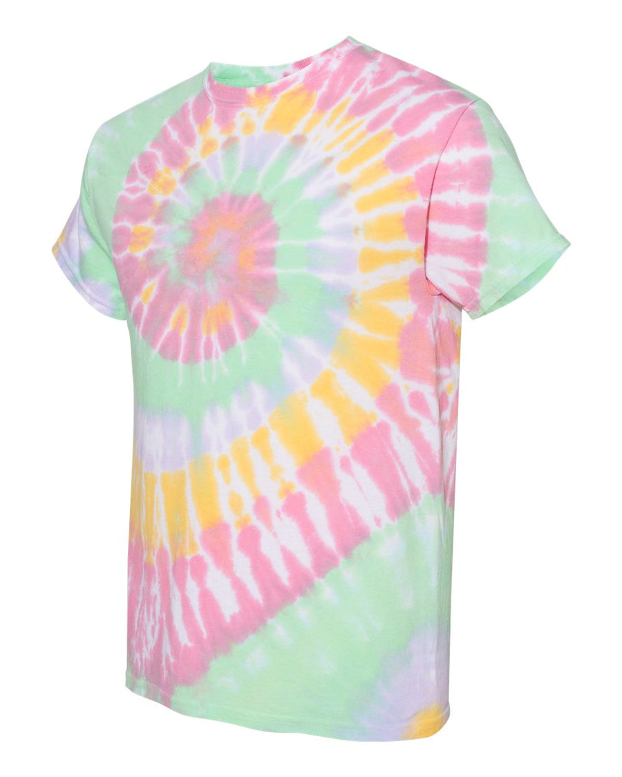 Unisex Multi-Color Spiral Short Sleeve T-Shirt - Ribbon Candy