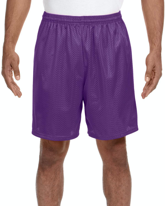 Unisex Seven Inch Inseam Mesh Short - Purple