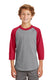 Sport-Tek YT200 - Youth Colorblock Raglan Jersey - Heather / Gray / Red