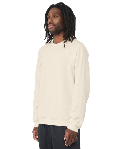Unisex Sponge Fleece Raglan Sweatshirt - Natural