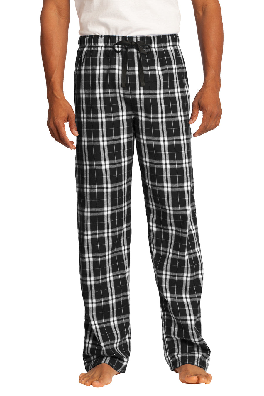 Unisex Flannel Plaid Pant - Black