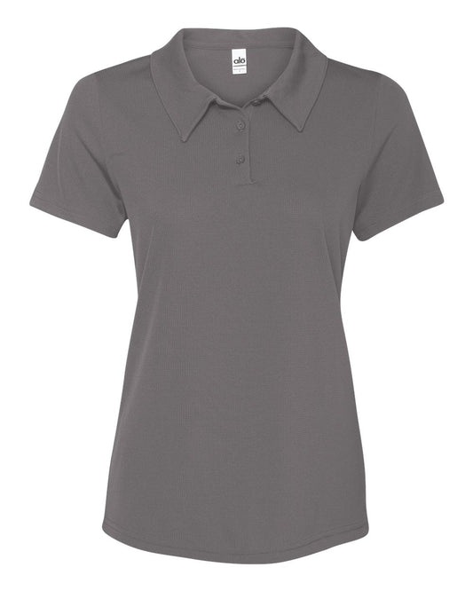 Women's Performance 3-Button Mesh Sport Shirt - Sport Graphite