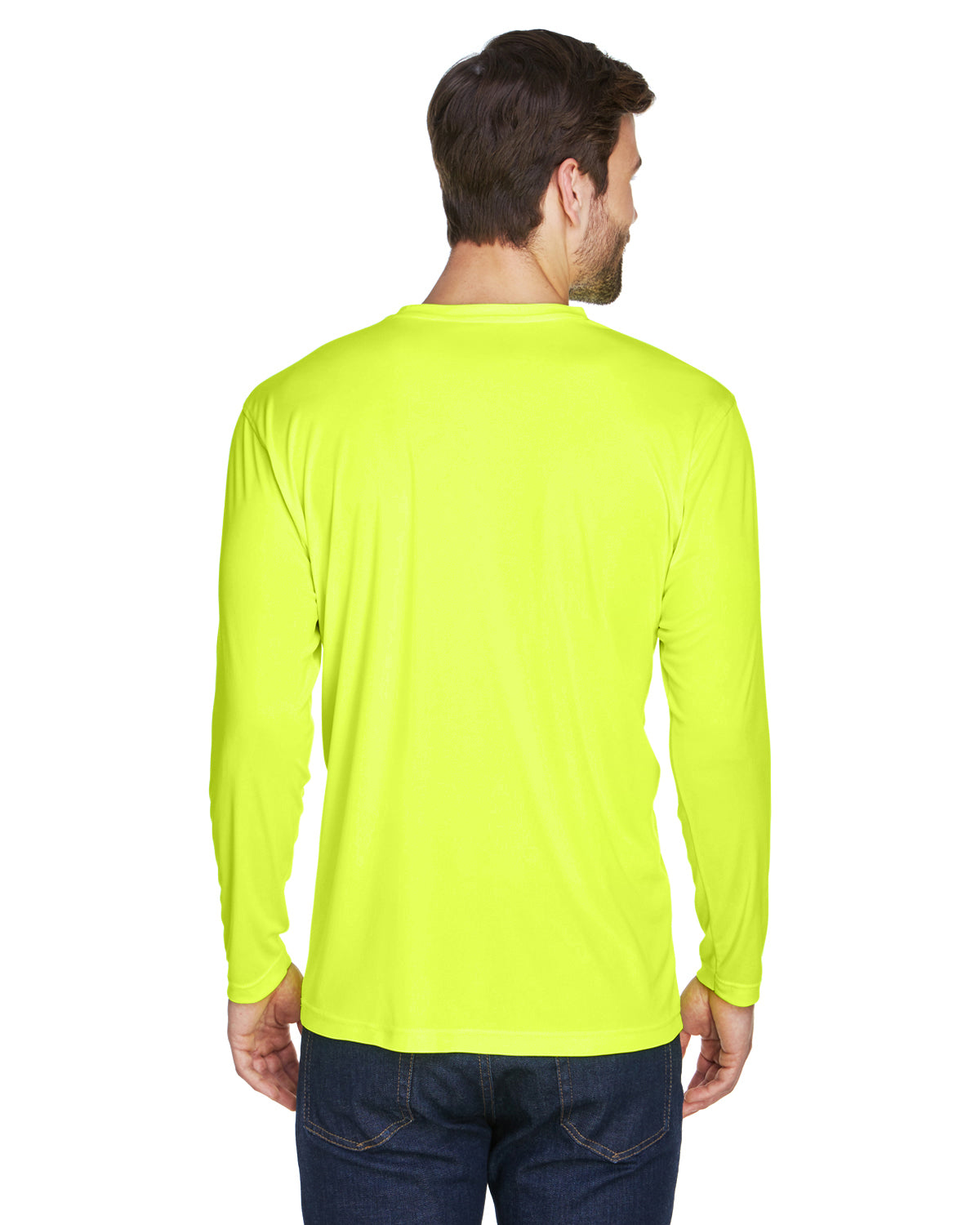 Unisex Cool & Dry Sport Long-Sleeve Performance Interlock T-Shirt - Bright Yellow