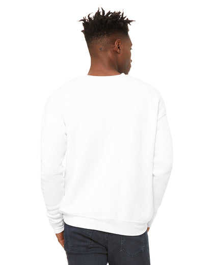 Unisex Drop Shoulder Fleece - Dtg White