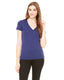 Bella + Canvas 8435 - Women's Triblend Short-Sleeve Deep V-Neck T-Shirt - Navy Triblend