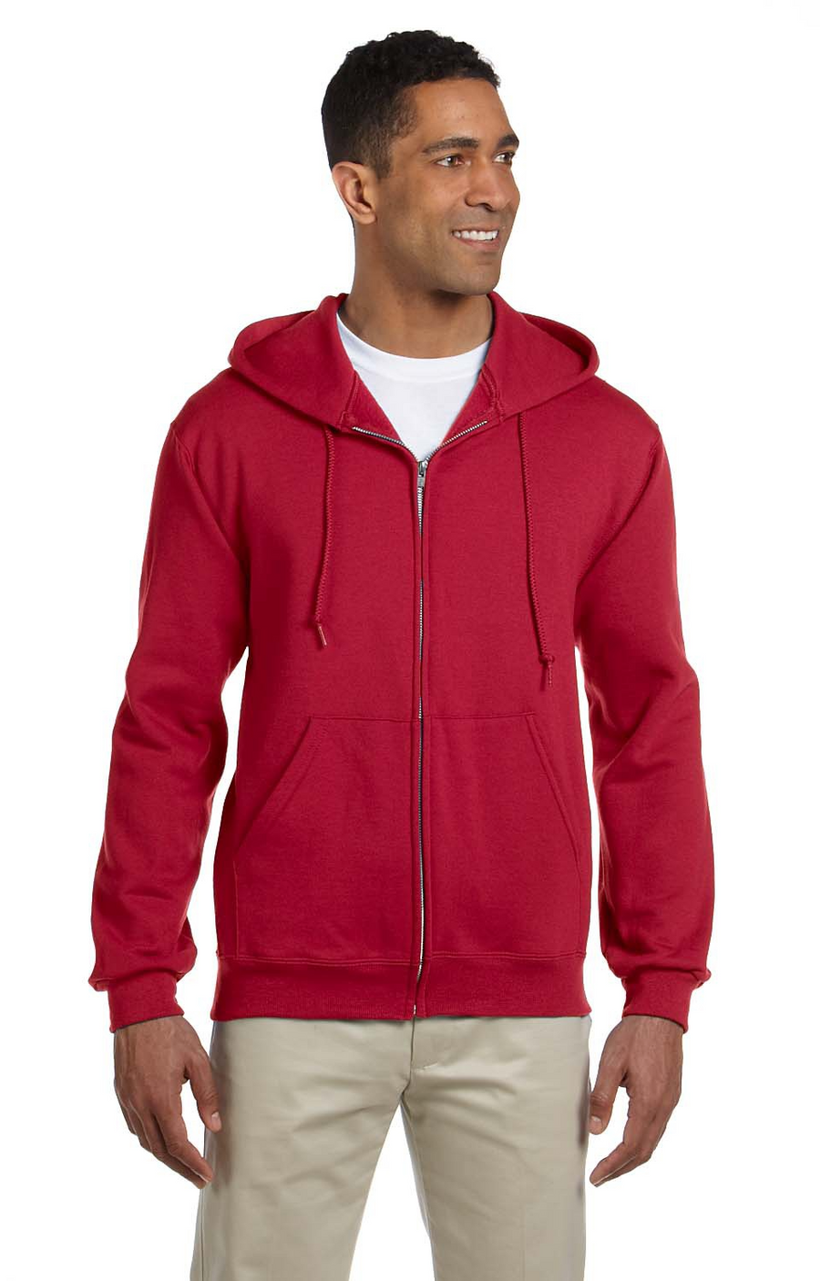 Unisex Super Sweats® NuBlend® Fleece Full-Zip Hoodie - Red