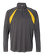 All Sport M3026 - Quarter-Zip Lightweight Raglan Pullover - Dark Gray Heather / Sport Gold