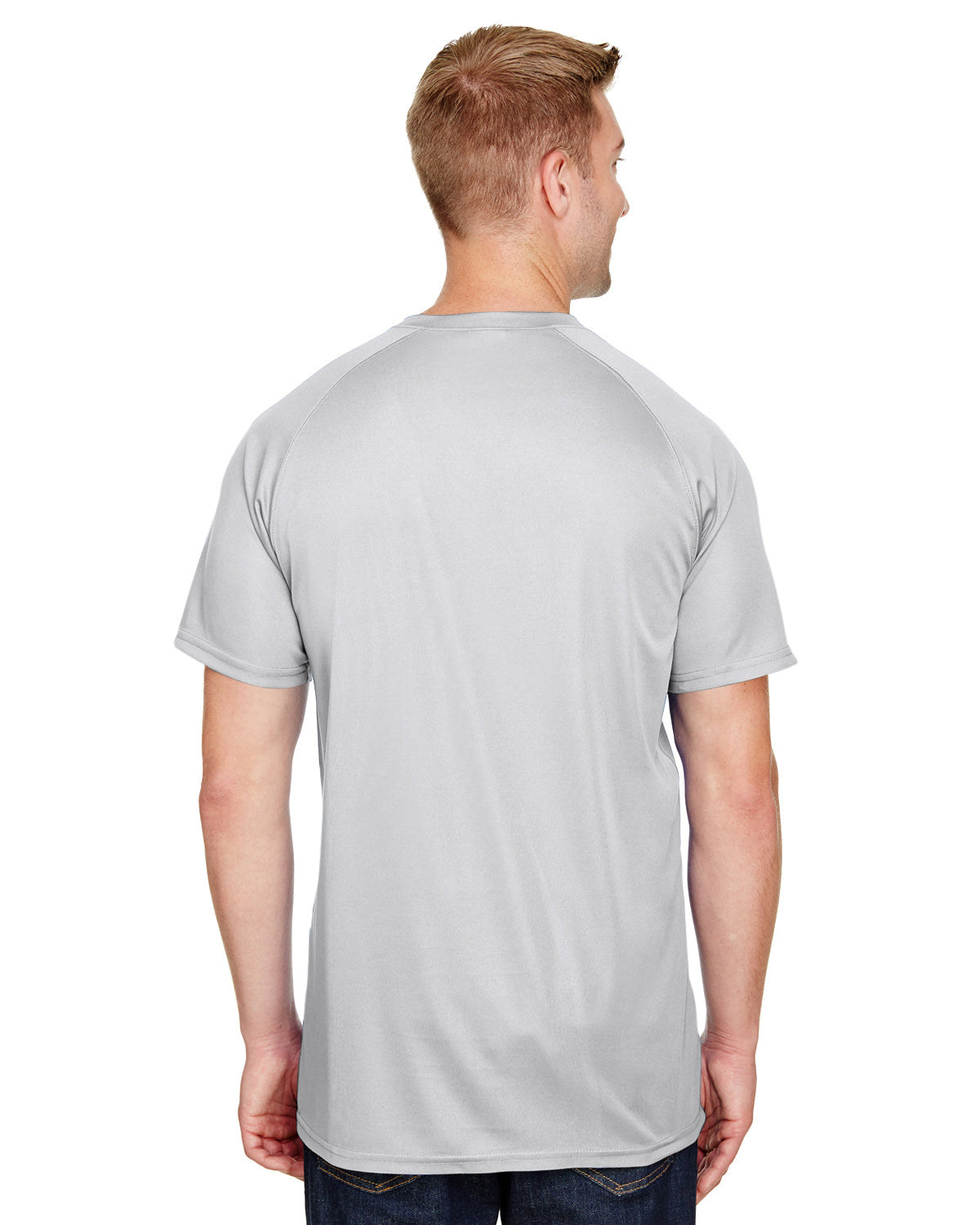 Unisex Attain 2-Button Baseball Jersey - Silver