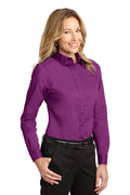Women's Long Sleeve Easy Care Shirt - Deep Berry