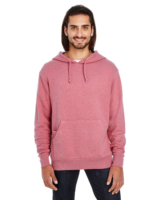 Unisex Triblend French Terry Hoodie - Cardinal Heather