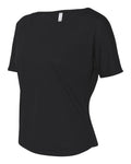 Women's Flowy Open Back Tee - Black