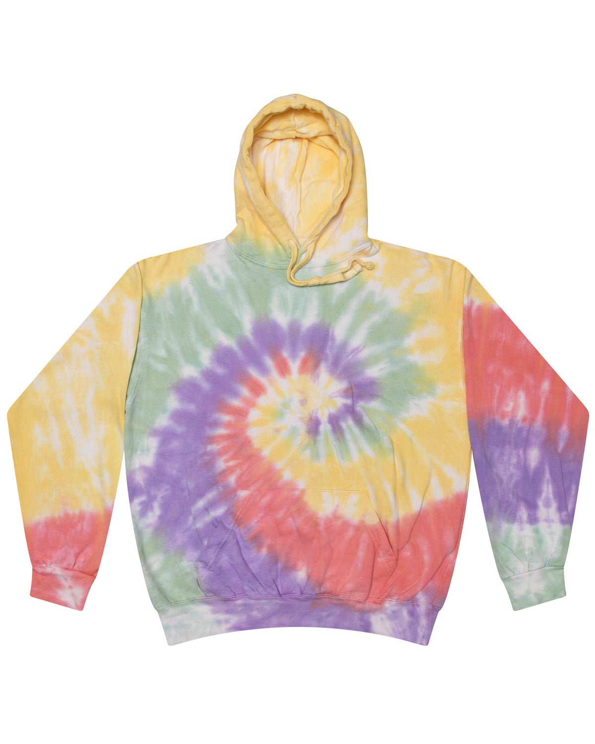 Unisex Tie-Dyed Pullover Hoodie - Zen Rainbow