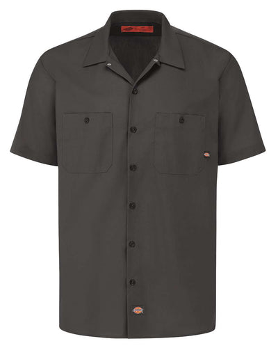Men's Industrial Short-Sleeve Work Shirt - Dark Charcoal