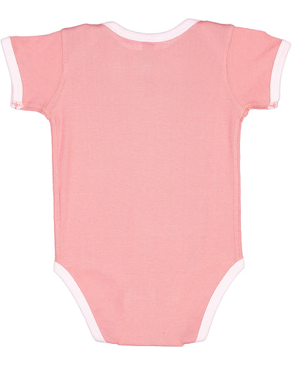 Infant Baby Rib Bow Tie Bodysuit - Mauvelous / Blrna