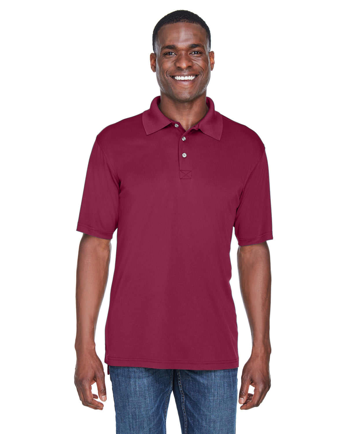 Men's Cool & Dry Sport Performance Interlock Polo - Maroon