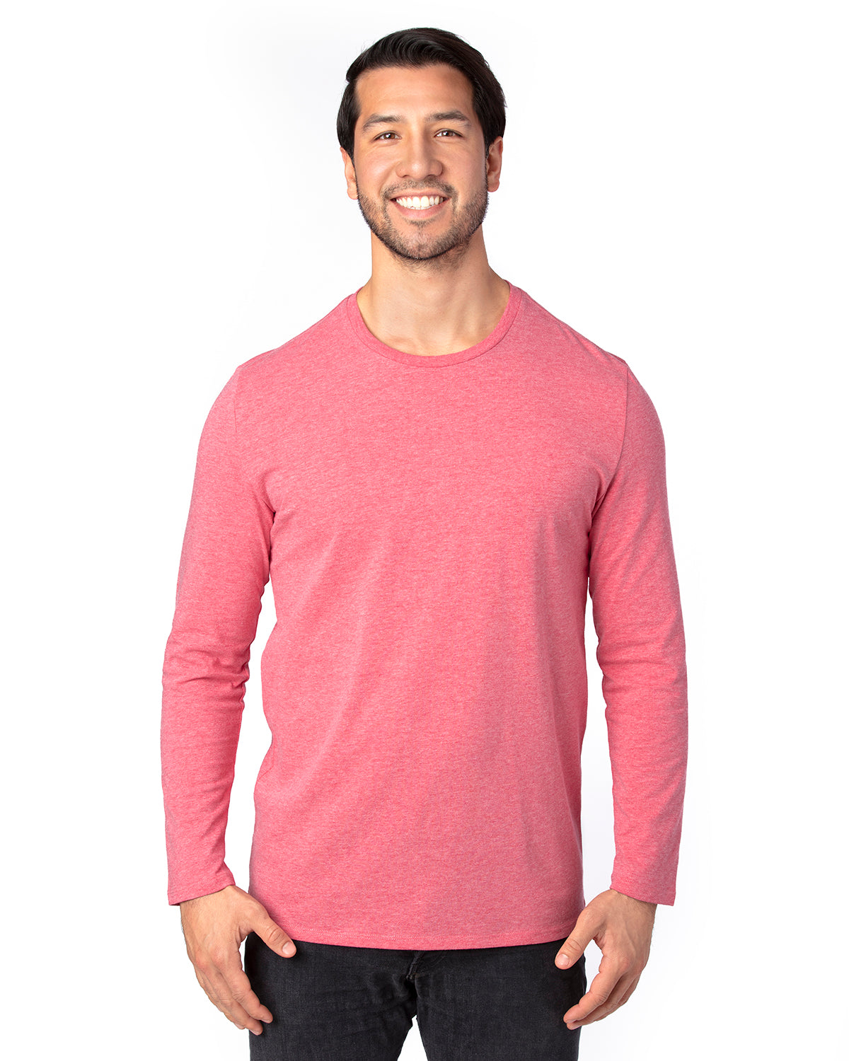 Unisex Ultimate Long-Sleeve T-Shirt - Red Heather