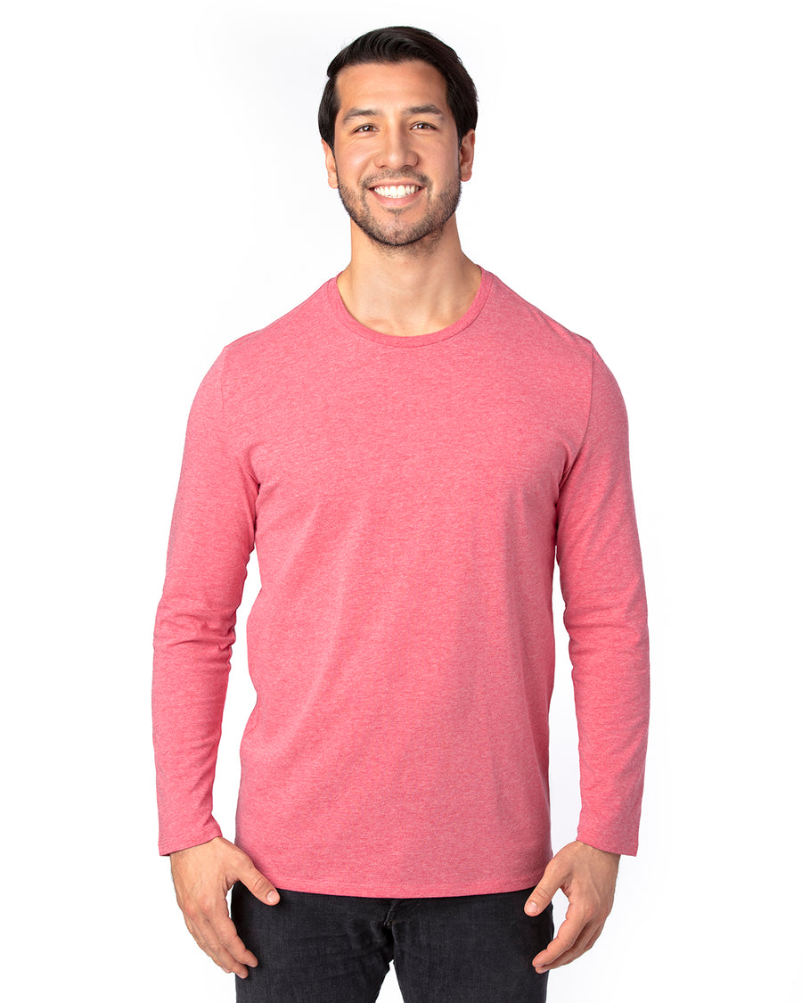 Unisex Ultimate Long-Sleeve T-Shirt - Red Heather