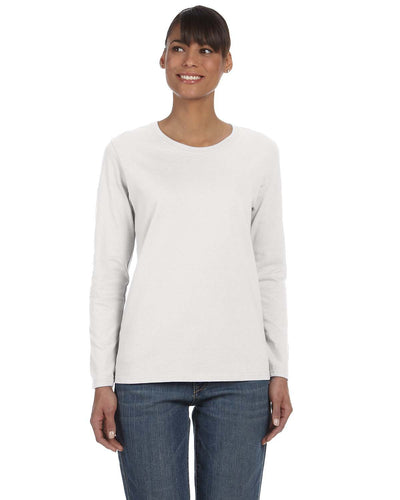 Ladies' Heavy Cotton™ 5.3 oz. Long-Sleeve T-Shirt - Ash Gray