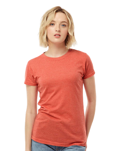 Women's Poly-Rich Slim Fit Tee - Heather Orange