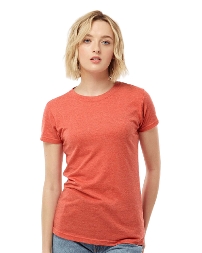 Women's Poly-Rich Slim Fit Tee - Heather Orange
