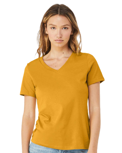 Women's Relaxed Jersey V-Neck T-Shirt - Mustard