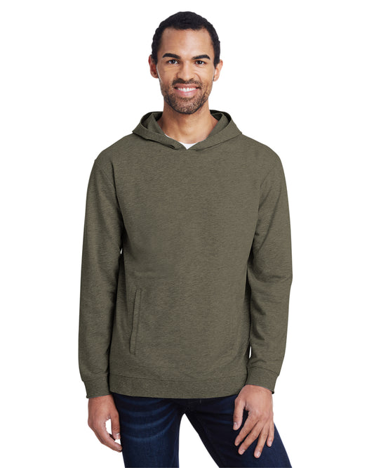 Unisex Light Terry Hoodie - Heather City Green