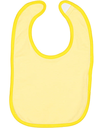 Infant Jersey Contrast Trim Velcro™ Bib - Banana / Yellow