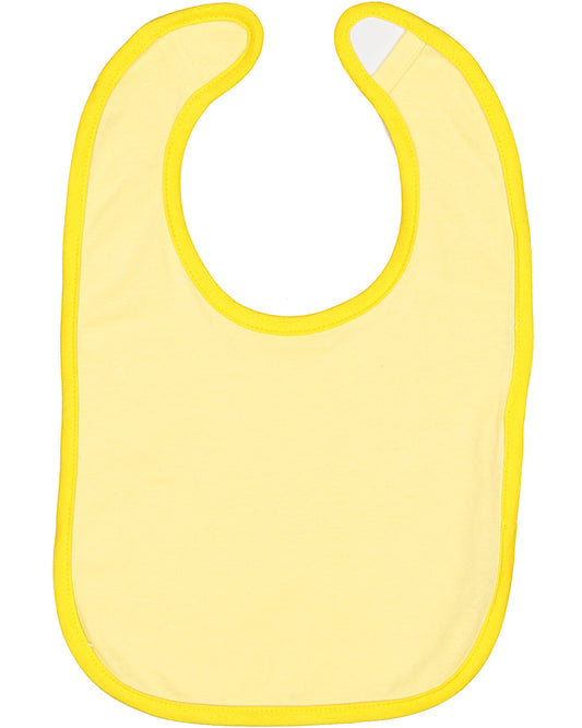 Infant Jersey Contrast Trim Velcro™ Bib - Banana / Yellow