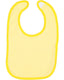 Rabbit Skins RS1004 - Infant Jersey Contrast Trim Velcro™ Bib - Banana / Yellow