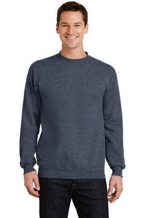 Unisex Core Fleece Crewneck Sweatshirt - Heather Navy