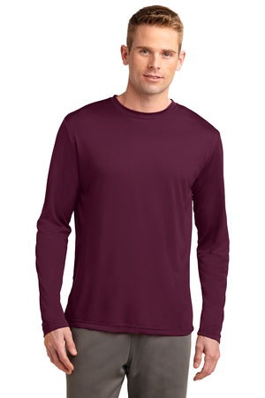 Unisex Long Sleeve PosiCharge Competitor Tee - Maroon