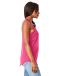 Women's Gathered Racerback Tank - Hot Pink