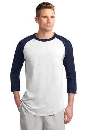 Unisex Colorblock Raglan Jersey - White / Navy