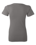 Ladies' Jersey Short-Sleeve Deep V-Neck T-Shirt - Asphalt