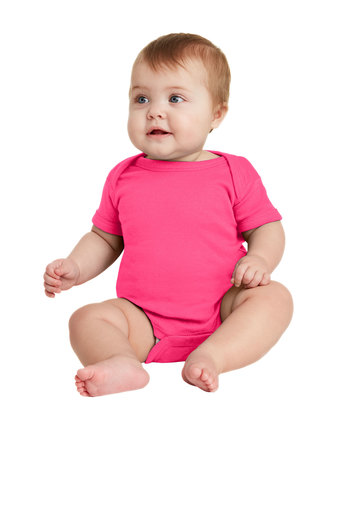 Infant Baby Rib Bodysuit - Raspberry