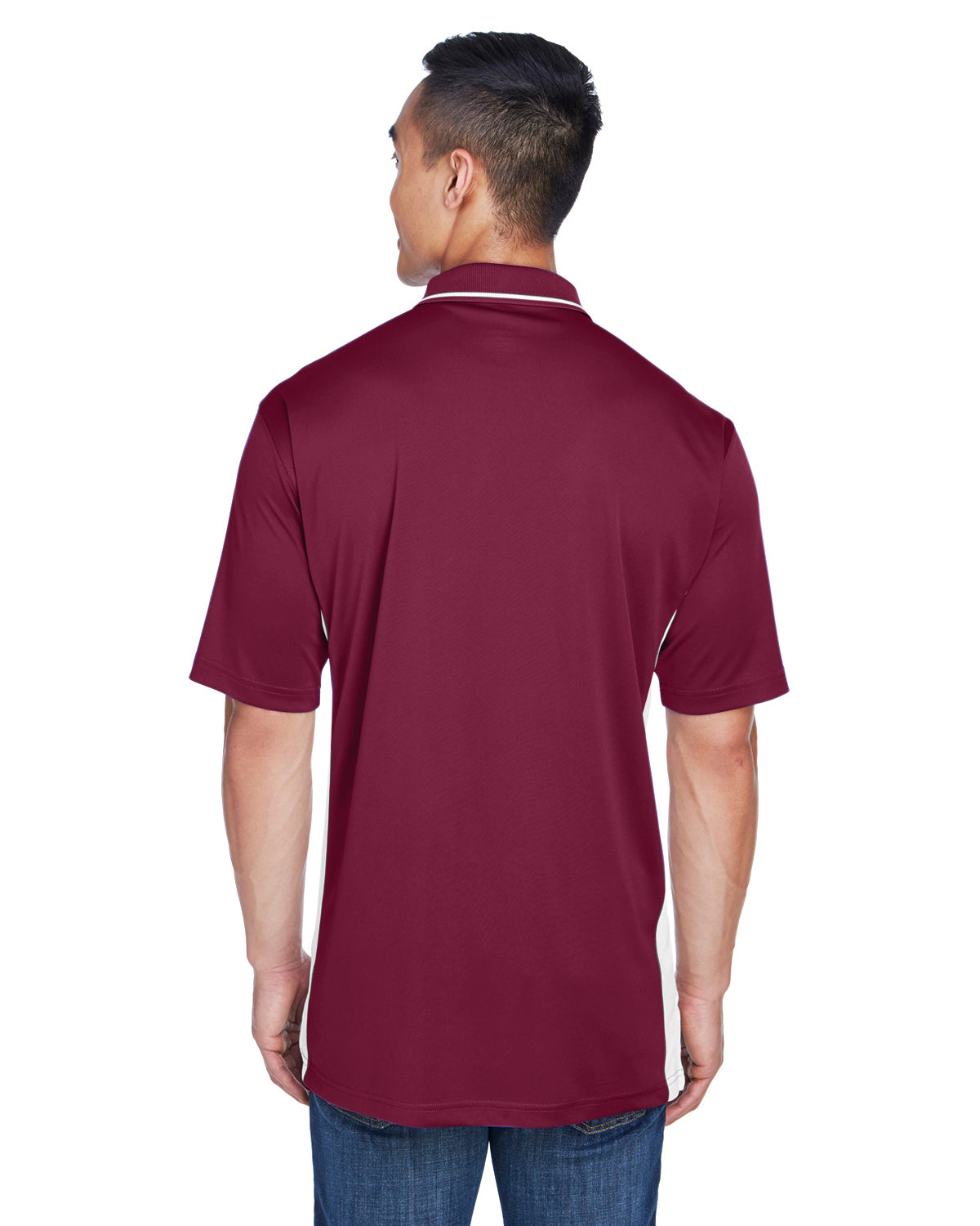 Men's Cool & Dry Sport Two-Tone Polo - Maroon / White