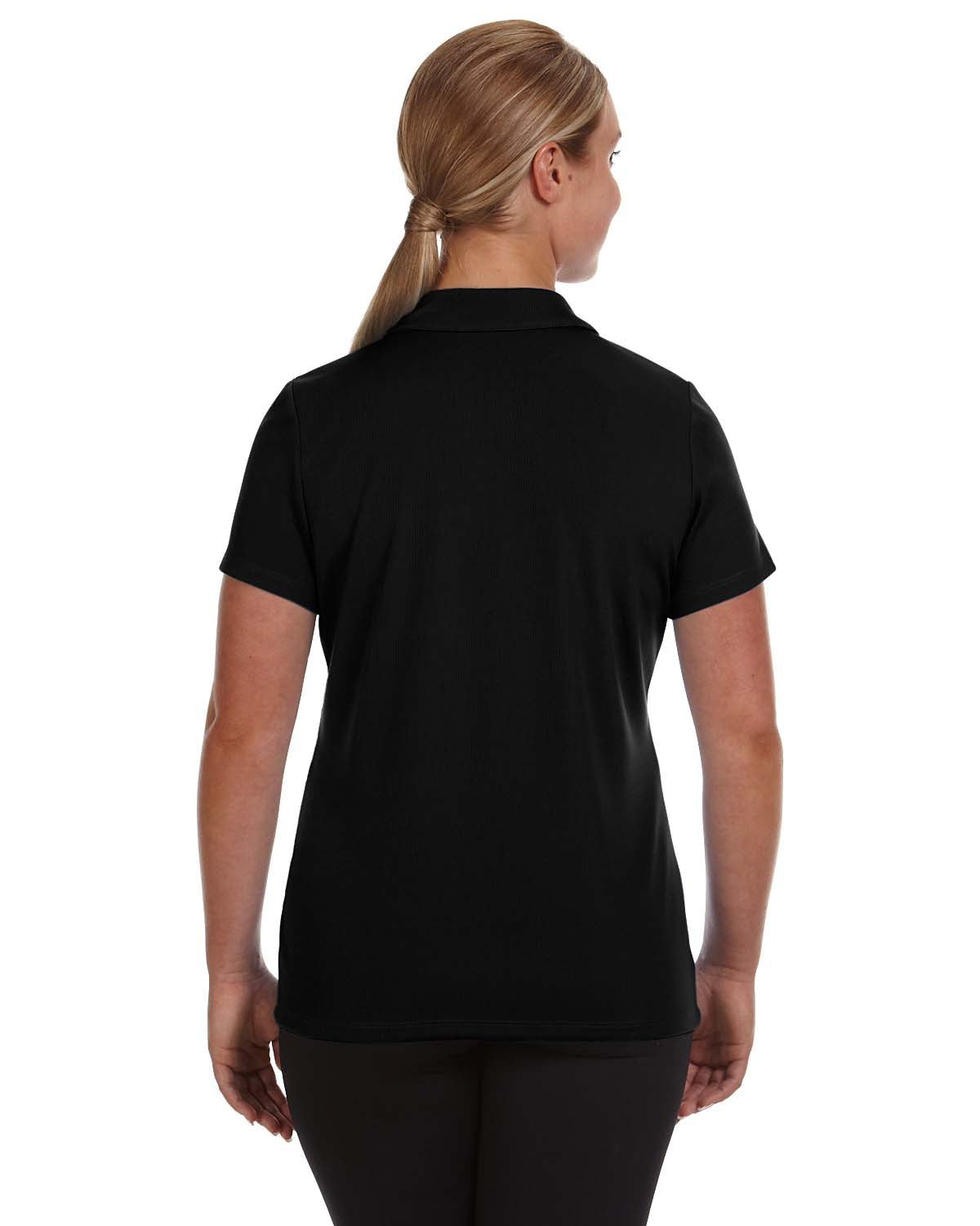 Women's Performance 3-Button Mesh Sport Shirt - Black