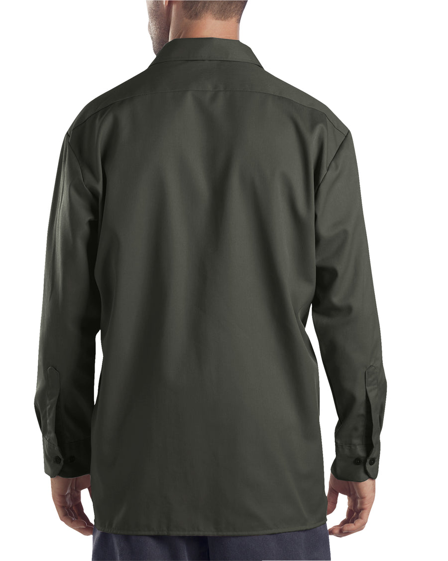 Unisex Long-Sleeve Work Shirt - Olive Green