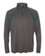 All Sport M3026 - Quarter-Zip Lightweight Raglan Pullover - Dark Gray Heather / Sport Fr