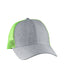 Big Accessories BA540 - Sport Trucker Cap - Light Gray / Neon Green